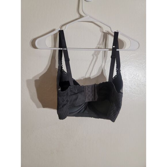 EUC Aerie 34DDD Black Lined Real Happy Demi Lined Underwire Lace Bra 4 Hook Back - Picture 7 of 8